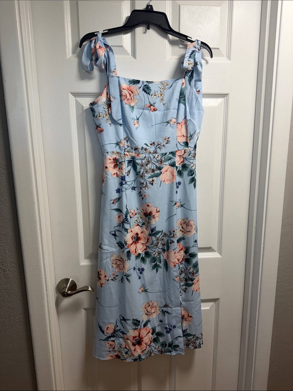 Petal & Pup Floral Midi Dress in Light Blue